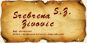 Srebrena Živović vizit kartica